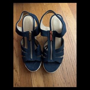 Michael Kors Dark Blue Strappy Sandals